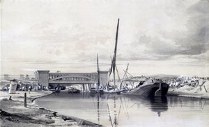 Ponte sul Canale di Regents, aprile 1837 da John Cooke Bourne