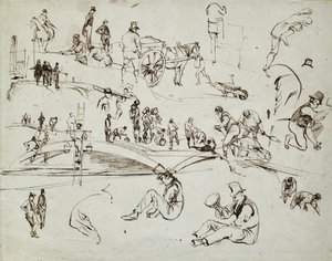Costruzione della ferrovia Londra-Birmingham, c.1835 da John Cooke Bourne