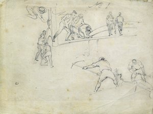 Costruzione della ferrovia Londra-Birmingham, c.1835 da John Cooke Bourne