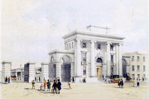 Ingresso alla stazione di Birmingham, 1838-39 da John Cooke Bourne