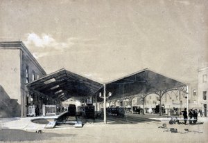 Interno della Stazione di Euston, maggio 1837 da John Cooke Bourne