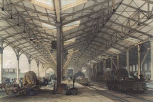 Magazzino merci, Bristol, Great Western Railway, 1846 da John Cooke Bourne