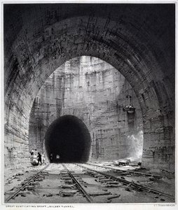 Grande pozzo di ventilazione, Tunnel di Kilsby, Northamptonshire, 1838