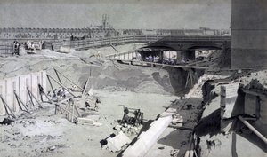 Ponte di Hampstead Road, dal lato di Camden, 16 agosto 1836