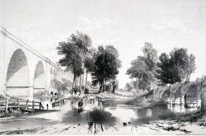 Viadotto sul fiume Blythe, ferrovia Londra-Birmingham, 1839 da John Cooke Bourne