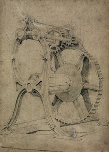 Argano o meccanismo a granchio per avvolgere catene, anni 1830 da John Cooke Bourne