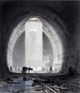 Pozzo di lavoro, Tunnel di Kilsby, 8 luglio 1837, inciso dall