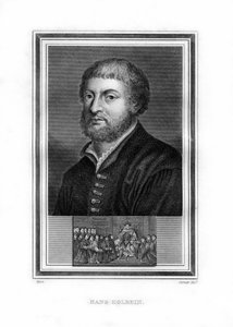 Hans Holbein il Giovane, pittore del Rinascimento nordico tedesco, 1825 da John Corner