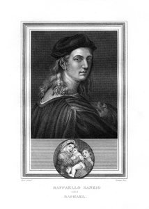 Raffaello, maestro pittore e architetto della scuola fiorentina, 1825 da John Corner