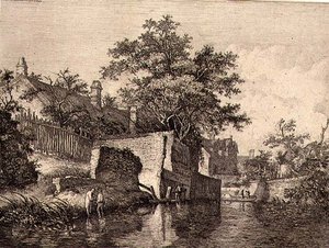 Fronte dei Nuovi Mulini, pub. da J. & W. Freeman nel 1821 da John Crome