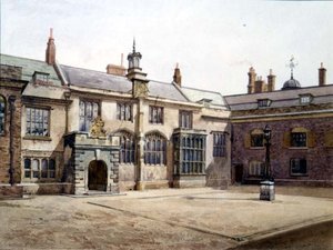 Charterhouse: La sala del pensionato di Sutton, maggio 1885 da John Crowther
