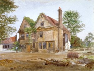 Vista frontale di Basing Manor House, Peckham High Street, Camberwell, Londra
