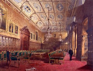 Interno della Ironmongers Hall, Londra, 1888 da John Crowther