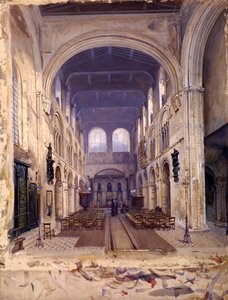Interno del Priorato di San Bartolomeo, Londra, 1880 da John Crowther
