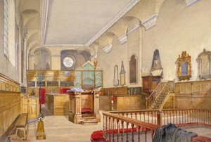 Vista interna della Chiesa di San Michele, Wood Street, Città di Londra da John Crowther