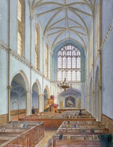 Vista interna di una chiesa protestante francese a St Martin