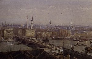 Ponte di Londra che mostra il Monumento da John Crowther