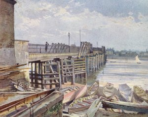 Londra perduta: Vecchio ponte di Battersea, dalla riva nord