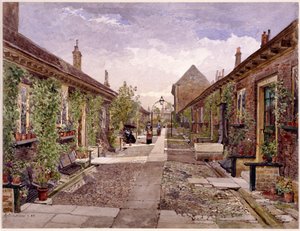 Case di riposo degli Skinners, Mile End Road, Stepney, Londra, 1883 da John Crowther