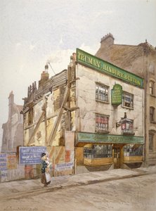 Il pub Sieve, Church Street, Minories, Londra, 1886