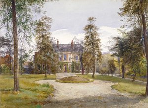 Vista della Stockwell Park House dal giardino, Lambeth, Londra