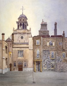 Vista del lato nord della Torre della Cappella, Charterhouse, Londra, 1885 da John Crowther