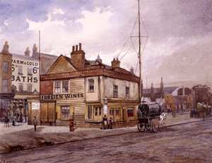 Vine Tavern, Mile End Road, Stepney, Londra, c1883