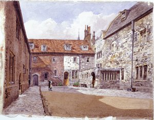 Corte della lavanderia, Charterhouse, Londra, 1884 da John Crowther