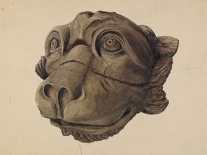 Gargoyle a Testa di Gatto da John Davis