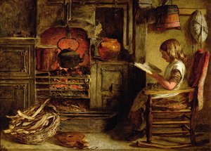 Il focolare del cottage da John Dawson Watson