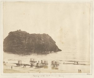 Bagno sulle South Sands, Tenby. da John Dillwyn Llewelyn