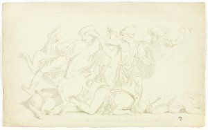 Antico bassorilievo con battaglia delle Amazzoni