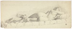 Antica statua di Ermafrodito dormiente