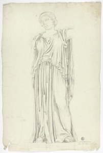 Statua Antica di Donna Drappeggiata in Piedi da John Downman
