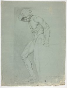 Statua antica di fauno in piedi con cembali da John Downman