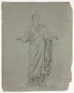 Statua Antica di Dea in Piedi con Braccia Distese da John Downman