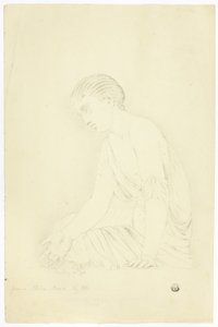 Statua di ragazza seduta da John Downman