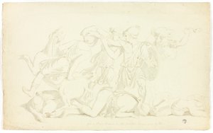 Antico bassorilievo con battaglia delle Amazzoni