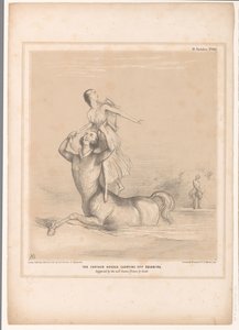Caricatura di Lord Bentinck come il centauro Nesso da John Doyle
