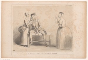 Caricatura con scena da The Beggar