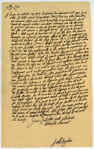 Lettera di John Dryden a Laurence Hyde, c1682-1683 da John Dryden