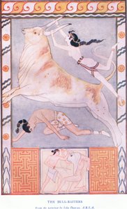 I combattenti del toro, illustrazione da Myths of Crete and Pre-Hellenic Europe