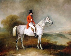 Charles Neil Hogg sul suo cavallo 