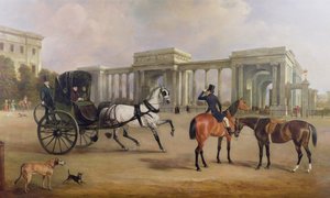 Il signor Massey Stanley con cabriolet e cavalli a Hyde Park Corner, 1833 da John E. Ferneley