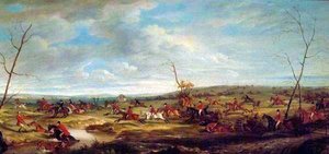 Corsa vicino a Melton Mowbray, 1824 da John E. Ferneley