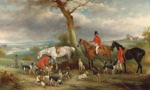 Thomas Wilkinson, M.F.H., con i Foxhound di Hurworth da John E. Ferneley