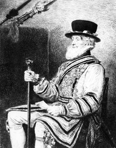 La Guardia del Corpo, stampa di Charles Waltner da John Everett (after) Millais