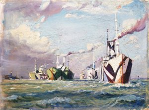 Un Cunarder (piroscafo), c.1918