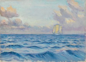 Una nave a vela, fine XIX secolo - metà XX secolo da John Everett