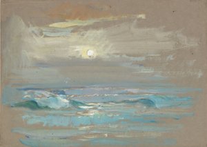 Paesaggio marino. Chiaro di luna su un mare calmo, fine XIX secolo - metà XX secolo da John Everett